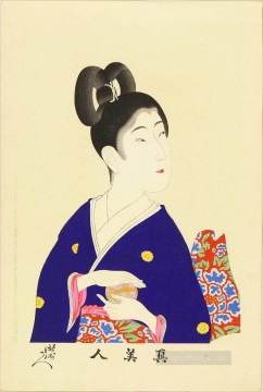 ボールを持つ美女 1897年 豊原周信 日本人 Oil Paintings